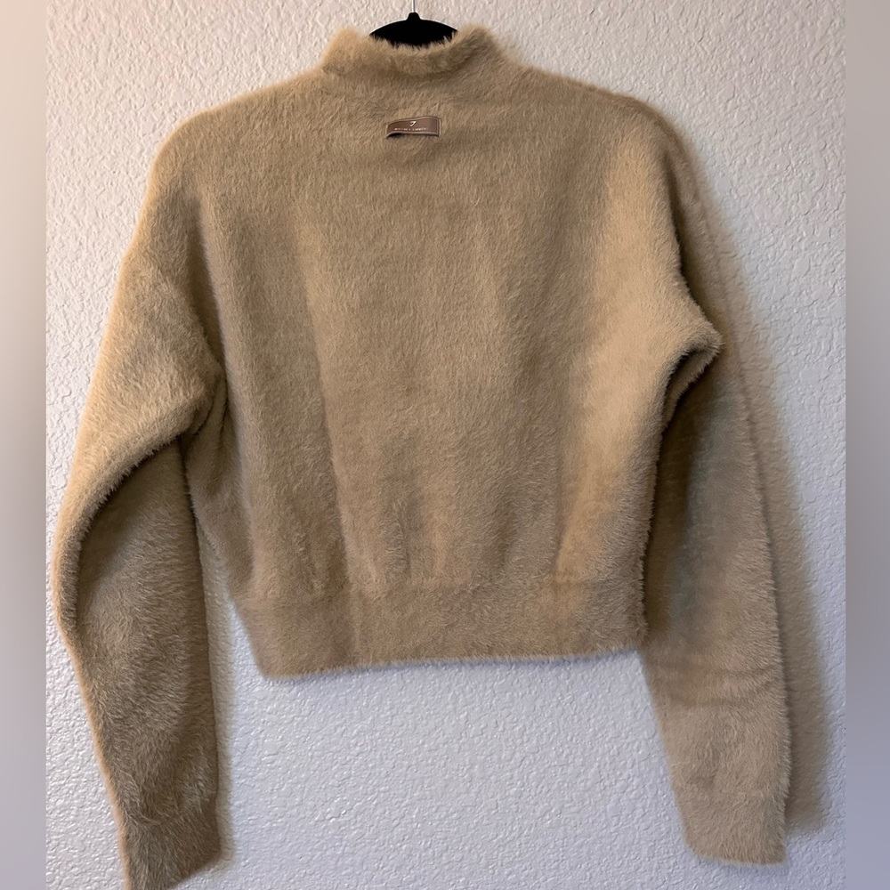 Gymshark X Whitney Simmons Eyelash Knit Jacket, Cement Brown, Small - Picture 4 of 11